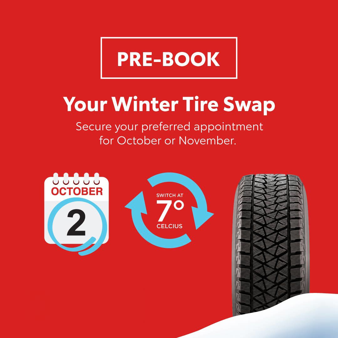 Brampton East Toyota pre-book your winter tire change