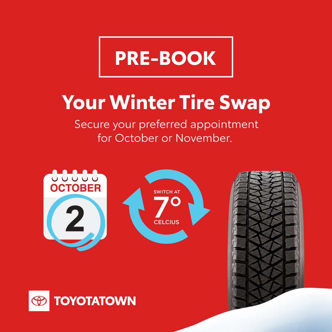ToyotaTown winter tire promotion to pre-book your winter tire change