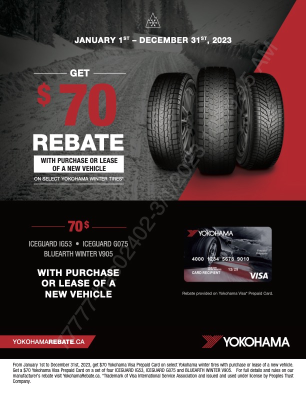 Yokohama rebate year round