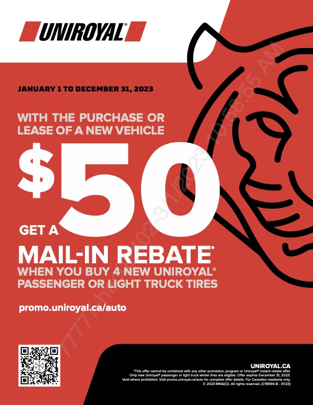 Uniroyal rebate